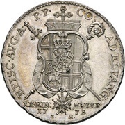 ½ Thaler - Clemens Wenzel of Sachsen ½ Konventionstaler, Germany, 1773 reverse image
