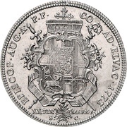 ½ Thaler - Clemens Wenzel of Sachsen ½ Konventionstaler, Germany, 1773 reverse image