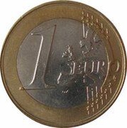 1 Euro 2nd map, Austria, 2008-2024 reverse image