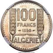 100 Francs Pattern reverse image