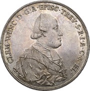 1 Thaler - Clemens Wenzel of Sachsen Konventionstaler obverse image