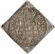 2 Thalers - John VII of Schönenberg, Germany, 1587 reverse image