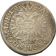 4 Kreuzers Notbatzen, Germany, 1703 reverse image