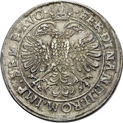 1 Thaler - Ferdinand II, Germany, 1635 reverse image