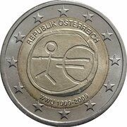 2 Euros 10 Years of EMU obverse image