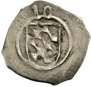 1 Pfennig "Schwarzpfennig" - Louis III, John of Neumarkt and Otto I of Pfalz-Mosbach obverse image