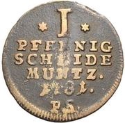 1 Pfennig - Frederick Charles August, Germany, 1773-1799 reverse image