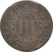 3 Pfennig - Charles August Frederick, Germany, 1730 reverse image