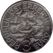 3 Euros Tiger obverse image