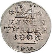 1⁄24 Thaler - George, Germany, 1806-1807 reverse image