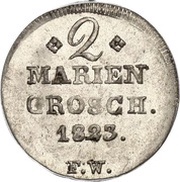 2 Mariengroschen - George Frederick Henry, Germany, 1820-1825 reverse image