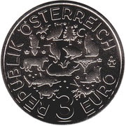 3 Euros Crocodile obverse image