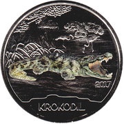 3 Euros Crocodile, Austria, 2017 reverse image
