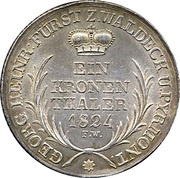 1 Kronenthaler - George Frederick Henry, Germany, 1824 reverse image