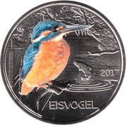 3 Euros Kingfisher, Austria, 2017 reverse image