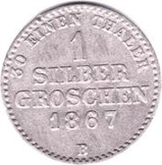 1 Silbergroschen - George Victor, Germany, 1855-1867 reverse image