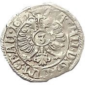 3 Kreuzers - Christian and Wolrad IV, Germany, 1615-1618 reverse image