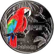 3 Euros Parrot, Austria, 2018 reverse image