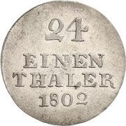 1⁄24 Thaler - John Louis, Germany, 1802 reverse image