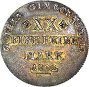 ½ Thaler - John Louis, Germany, 1802 reverse image
