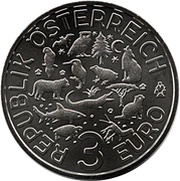 3 Euros Shark obverse image