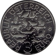 3 Euros Owl obverse image