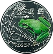 3 Euros Frog, Austria, 2018 reverse image