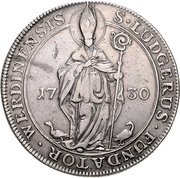 1 Thaler - Benedict, Germany, 1730 reverse image