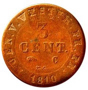 3 Centimes - Jérôme Bonaparte, Germany, 1808-1812 reverse image