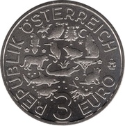 3 Euros Turtle obverse image