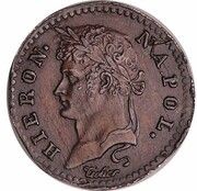 10 Franken - Jérôme Bonaparte Bronze plated tin pattern strike obverse image