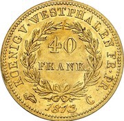 40 Franken - Jérôme Bonaparte reverse image