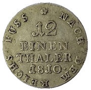 1⁄12 Thaler - Jérôme Bonaparte, Germany, 1808-1810 reverse image