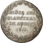 ⅔ Thaler - Jérôme Bonaparte Clausthal Ausbeute, Germany, 1811 reverse image