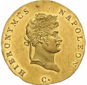 ⅔ Thaler - Jérôme Bonaparte Clausthal Ausbeute; Gold Pattern obverse image
