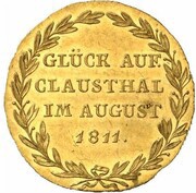 ⅔ Thaler - Jérôme Bonaparte Clausthal Ausbeute; Gold Pattern, Germany, 1811 reverse image