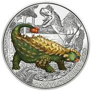 3 Euros Ankylosaurus, Austria, 2020 reverse image