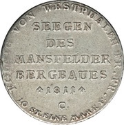 1 Thaler - Jérôme Bonaparte Mining thaler, Germany, 1811 reverse image