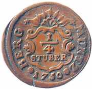 ¼ Stüber - Frederick Alexander, Germany, 1750 reverse image