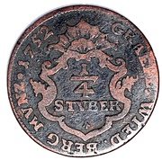 ¼ Stüber - Frederick Alexander, Germany, 1752 reverse image