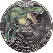 3 Euros Tyrannosaurus Rex, Austria, 2020 reverse image