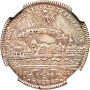 ¼ Gulden - Frederick Alexander, Germany, 1753 reverse image