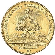 1 Ducat - Frederick Alexander, Germany, 1744 reverse image