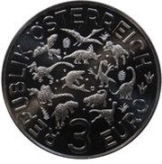 3 Euros Argentinosaurus obverse image