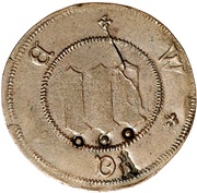 3 Pfennig Präsenzzeichen; Countermarked obverse image