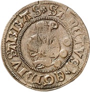 3 Pfennig Präsenzzeichen; Countermarked, Germany, 1530 reverse image