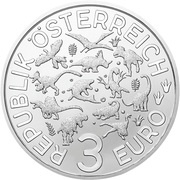 3 Euros Deinonychus obverse image