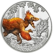 3 Euros Deinonychus reverse image