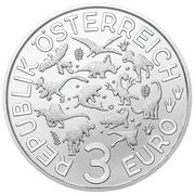 3 Euros Styracosaurus obverse image