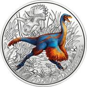 3 Euros Ornithomimus, Austria, 2022 reverse image